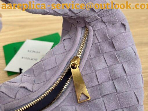 Replica Bottega Veneta BV Jodie Mini Bag In Lilac Intrecciato Suede 5