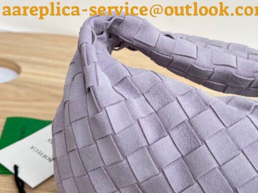 Replica Bottega Veneta BV Jodie Mini Bag In Lilac Intrecciato Suede 9