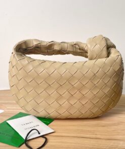 Replica Bottega Veneta BV Jodie Mini Bag In Porridge Intrecciato Lambskin