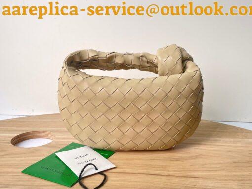 Replica Bottega Veneta BV Jodie Mini Bag In Porridge Intrecciato Lambskin