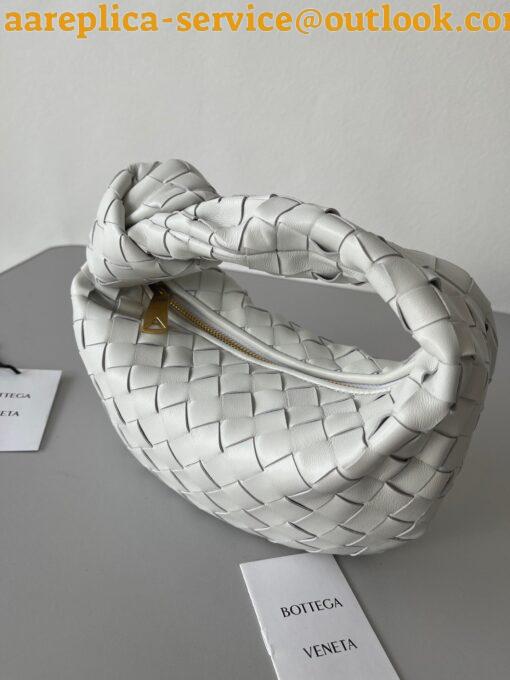 Replica Bottega Veneta BV Jodie Mini Bag In White Intrecciato Lambskin 6