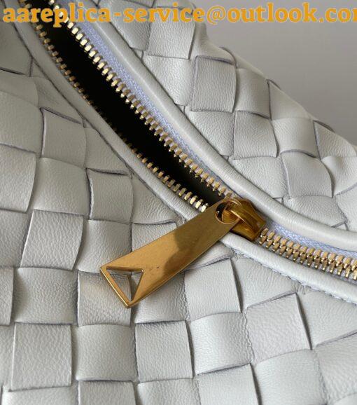 Replica Bottega Veneta BV Jodie Mini Bag In White Intrecciato Lambskin 10