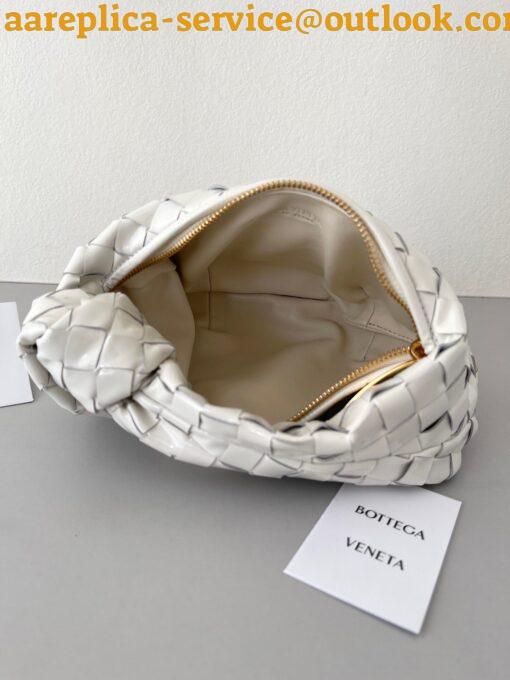 Replica Bottega Veneta BV Jodie Mini Bag In White Intrecciato Patent Leather 8