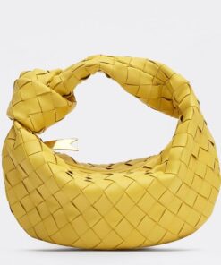 Replica Bottega Veneta BV Jodie Mini Bag In Yellow Intrecciato Lambskin