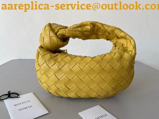 Replica Bottega Veneta BV Jodie Mini Bag In Yellow Intrecciato Lambskin 3