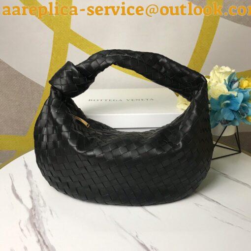 Replica Bottega Veneta BV Jodie Small Bag In Black Intrecciato Lambskin 3