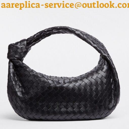 Replica Bottega Veneta BV Jodie Small Bag In Black Intrecciato Lambskin