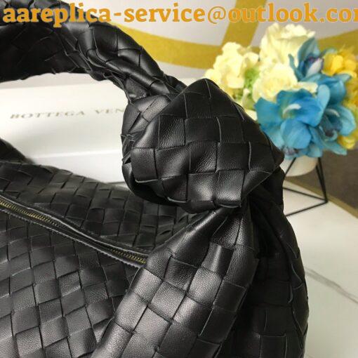 Replica Bottega Veneta BV Jodie Small Bag In Black Intrecciato Lambskin 7