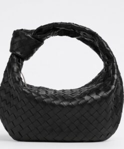 Replica Bottega Veneta BV Jodie Teen Bag In Black Intrecciato Lambskin