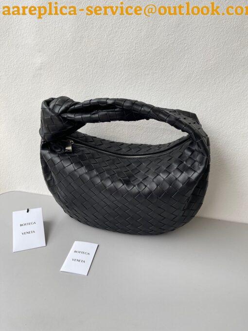 Replica Bottega Veneta BV Jodie Teen Bag In Black Intrecciato Lambskin 5