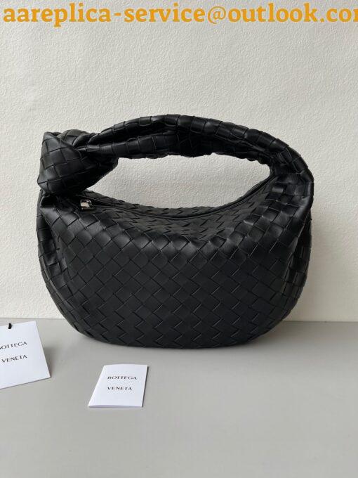 Replica Bottega Veneta BV Jodie Teen Bag In Black Intrecciato Lambskin 7