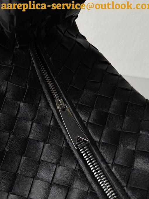 Replica Bottega Veneta BV Jodie Teen Bag In Black Intrecciato Lambskin 8