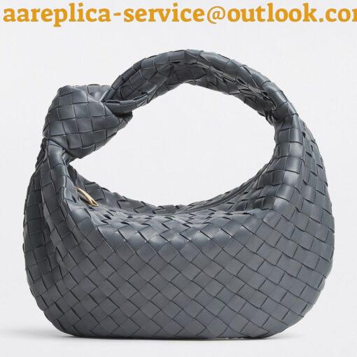 Replica Bottega Veneta BV Jodie Teen Bag In Thunder Intrecciato Lambskin