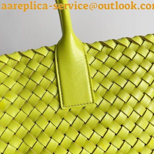 Replica Bottega Veneta Cabat Large Bag In Acid Kiwi Intrecciato Lambskin 9