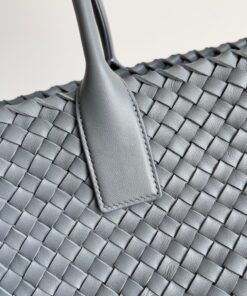 Replica Bottega Veneta Cabat Large Bag In Thunder Intrecciato Lambskin 2