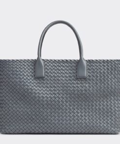 Replica Bottega Veneta Cabat Large Bag In Thunder Intrecciato Lambskin