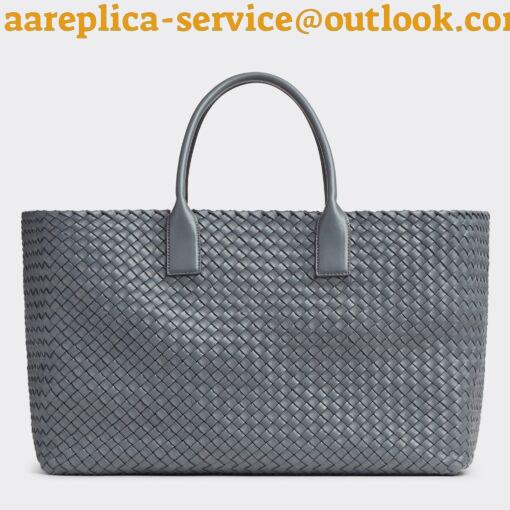 Replica Bottega Veneta Cabat Large Bag In Thunder Intrecciato Lambskin