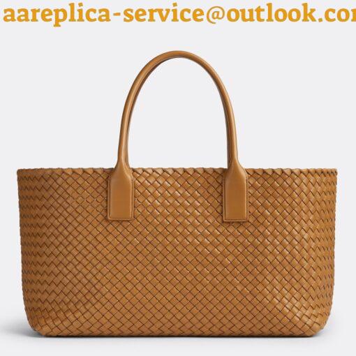 Replica Bottega Veneta Cabat Medium Bag In Caramel Intrecciato Lambskin 3