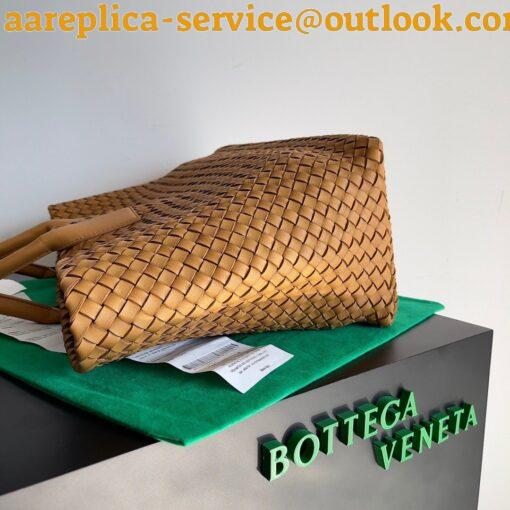 Replica Bottega Veneta Cabat Medium Bag In Caramel Intrecciato Lambskin 6