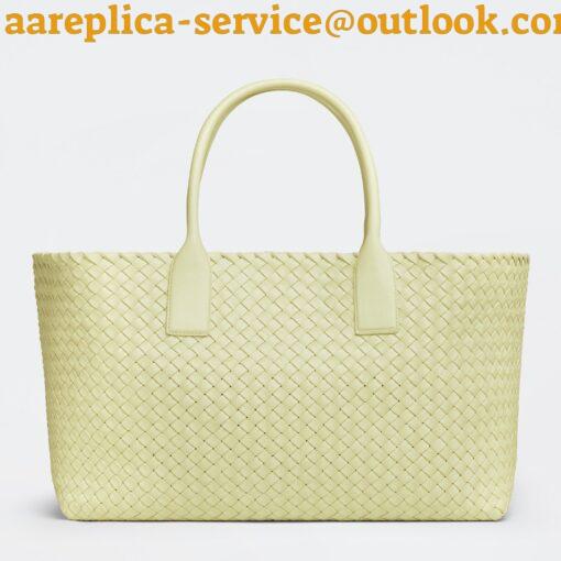 Replica Bottega Veneta Cabat Medium Bag In Lemon Intrecciato Lambskin 11