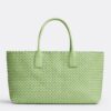 Replica Bottega Veneta Cabat Medium Bag In Green Intrecciato Lambskin 13