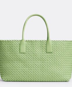 Replica Bottega Veneta Cabat Medium Bag In Pistachio Intrecciato Lambskin