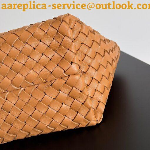 Replica Bottega Veneta Cabat Mini Bag In Caramel Intrecciato Lambskin 5