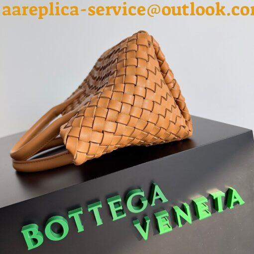 Replica Bottega Veneta Cabat Mini Bag In Caramel Intrecciato Lambskin 9