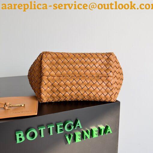 Replica Bottega Veneta Cabat Mini Bag In Caramel Intrecciato Lambskin 11