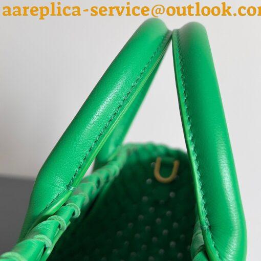 Replica Bottega Veneta Cabat Mini Bag In Green Intrecciato Lambskin 4