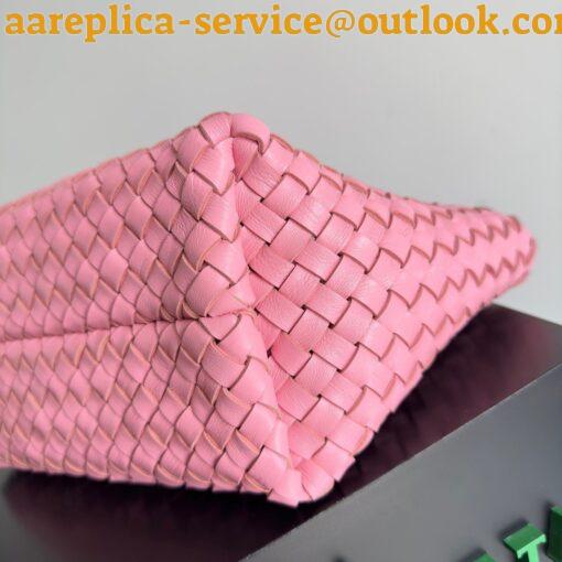 Replica Bottega Veneta Cabat Mini Bag In Pink Intrecciato Lambskin 3