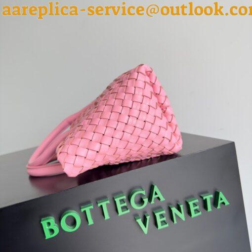 Replica Bottega Veneta Cabat Mini Bag In Pink Intrecciato Lambskin 4