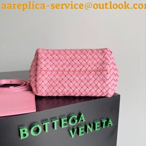 Replica Bottega Veneta Cabat Mini Bag In Pink Intrecciato Lambskin 9