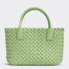 Replica Bottega Veneta Cabat Mini Bag In Green Intrecciato Lambskin 13