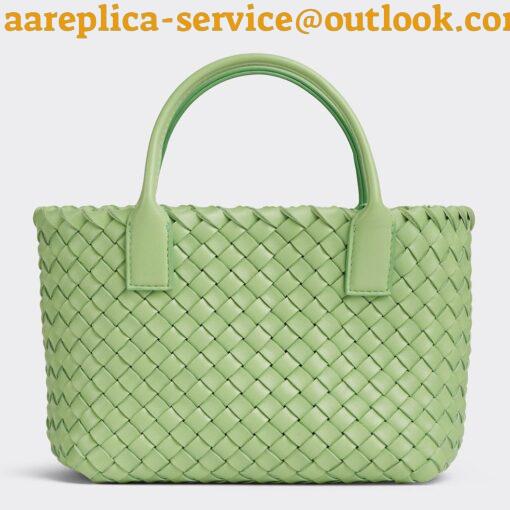 Replica Bottega Veneta Cabat Mini Bag In Pistachio Intrecciato Lambskin