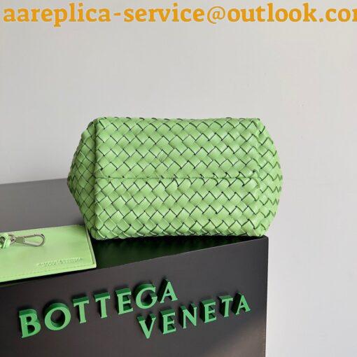 Replica Bottega Veneta Cabat Mini Bag In Pistachio Intrecciato Lambskin 4