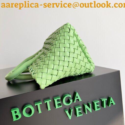 Replica Bottega Veneta Cabat Mini Bag In Pistachio Intrecciato Lambskin 7