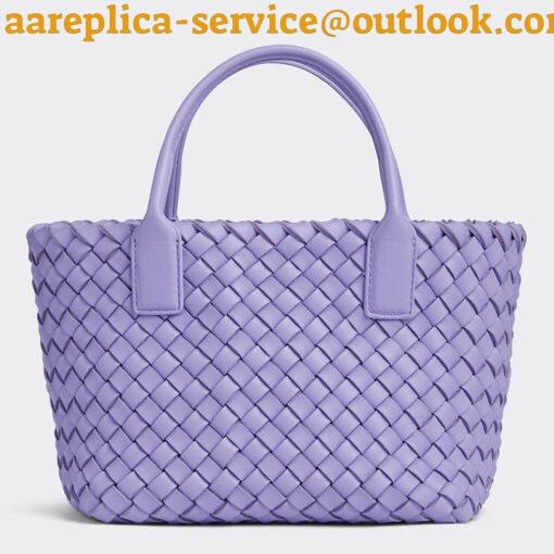 Replica Bottega Veneta Cabat Mini Bag In Wisteria Intrecciato Lambskin