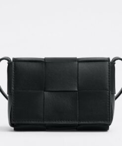 Replica Bottega Veneta Candy Cassette Bag In Black Lambskin