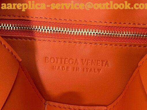 Replica Bottega Veneta Cassette Bag In Orange Intreccio Lambskin 8