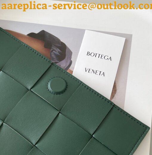 Replica Bottega Veneta Cassette Bag In Raintree Intreccio Lambskin 7