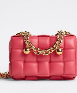 Replica Bottega Veneta Chain Cassette Bag In Lollipop Intrecciato Lambskin