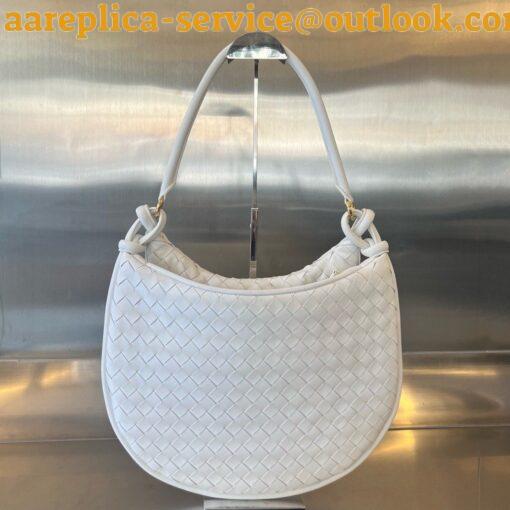 Replica Bottega Veneta Gemelli Large Bag in White Intrecciato Lambskin 16