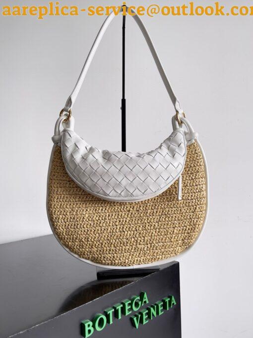 Replica Bottega Veneta Gemelli Medium Bag in Natural Raffia 2