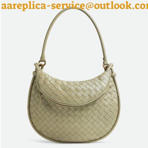 Replica Bottega Veneta Gemelli Medium Bag in Travertine Intrecciato Lambskin 12