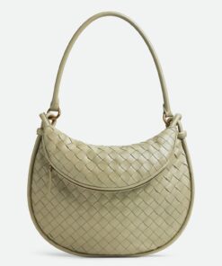 Replica Bottega Veneta Gemelli Medium Bag in Travertine Intrecciato Lambskin 2