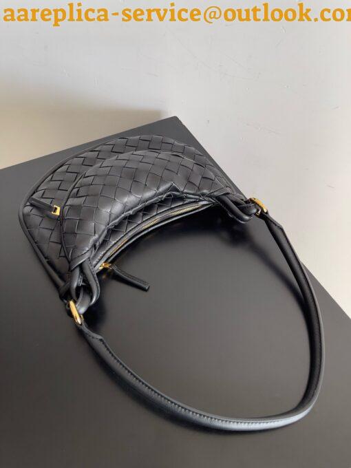 Replica Bottega Veneta Gemelli Small Bag in Black Intrecciato Lambskin 17