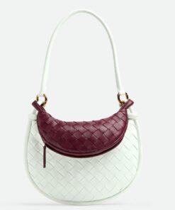 Replica Bottega Veneta Gemelli Small Bag in Glacier/Barolo Intrecciato Lambskin