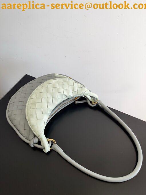 Replica Bottega Veneta Gemelli Small Bag in Grey/Glacier Intrecciato Lambskin 3