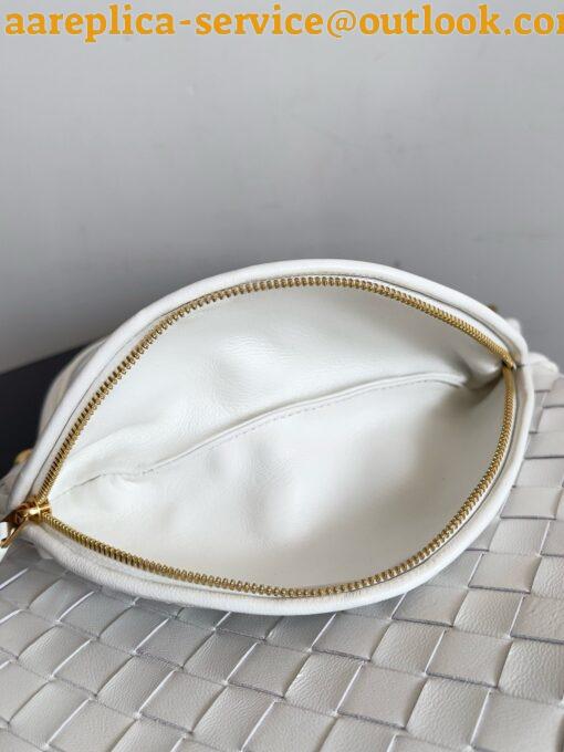 Replica Bottega Veneta Gemelli Small Bag in White Intrecciato Lambskin 10